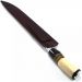 Faca Gaúcha Churrasco 8" Inox Cabo Curvo Chifre Madeira Osso