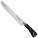 Faca N 9 Churrasco Aço Inox Cabo Chifre Curvado Bainha Couro