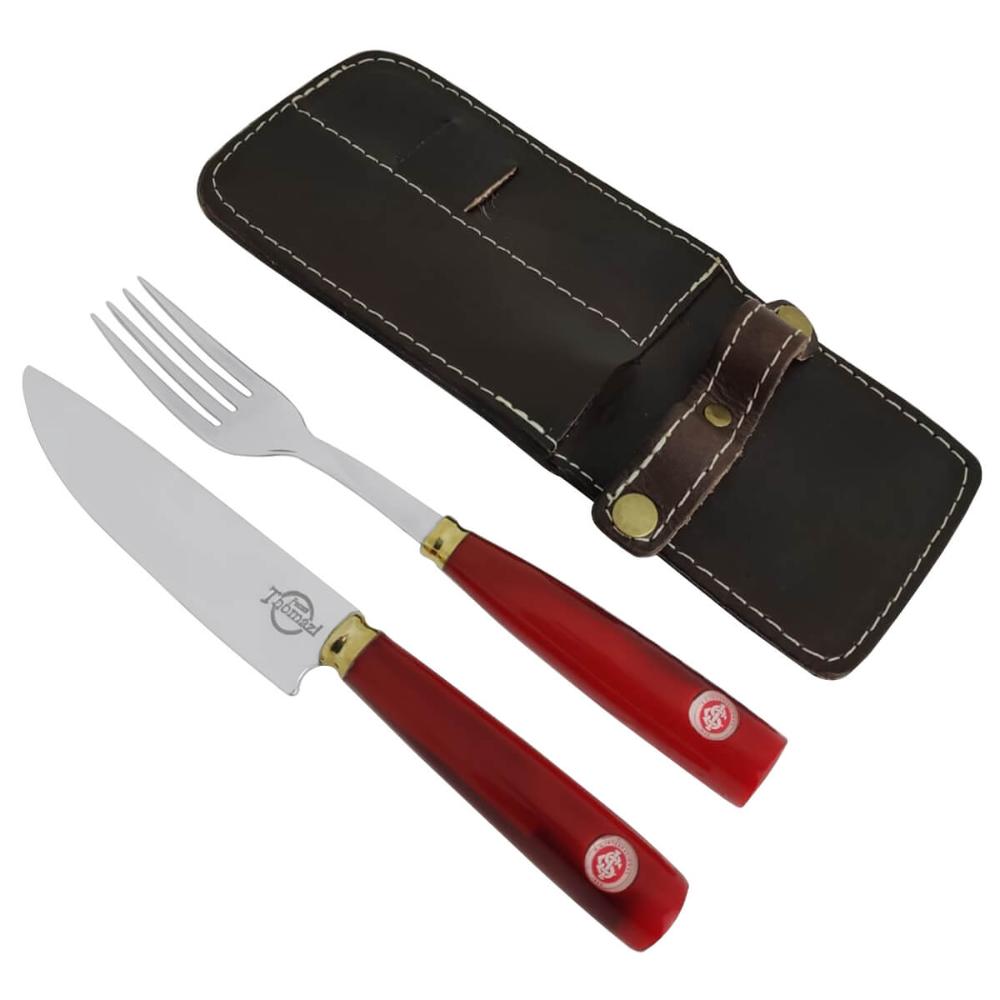 Kit Churrasco Garfo e Faca Internacional Talher Artesanal Aç