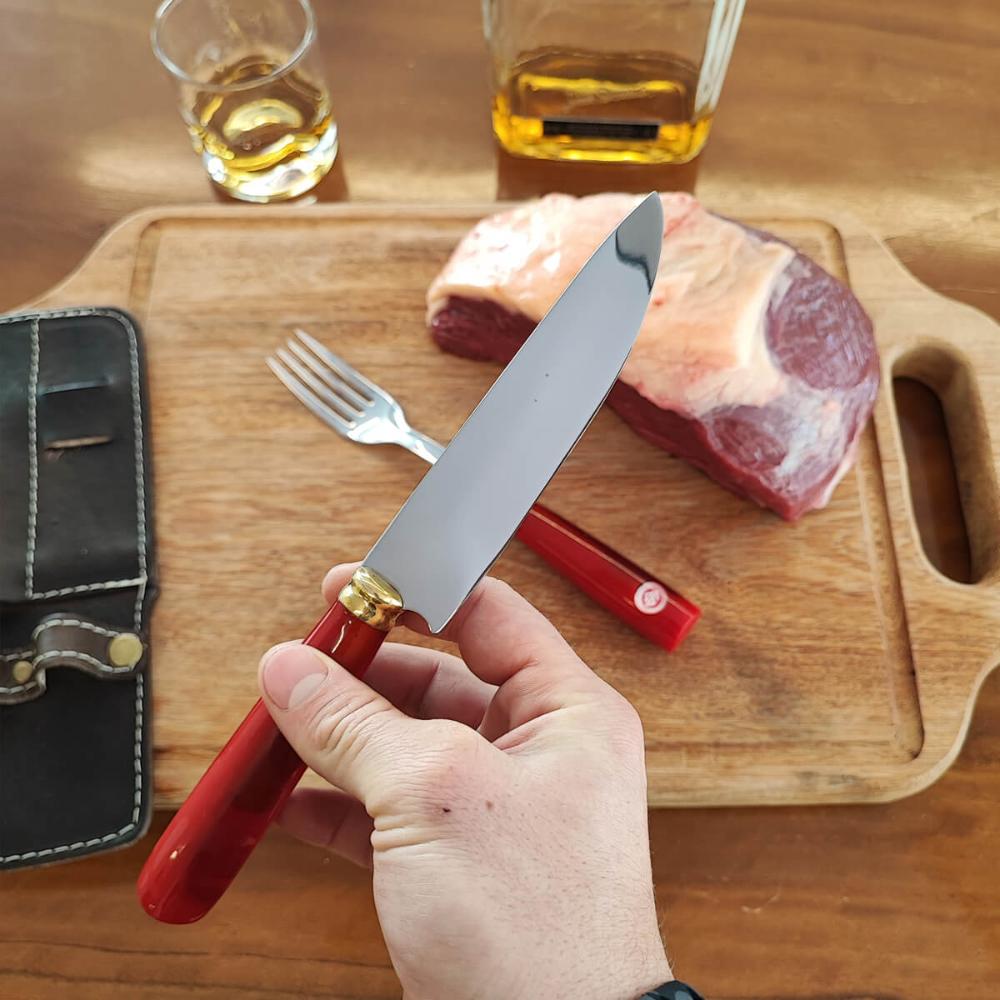 Kit Churrasco Garfo e Faca Internacional Talher Artesanal Aç