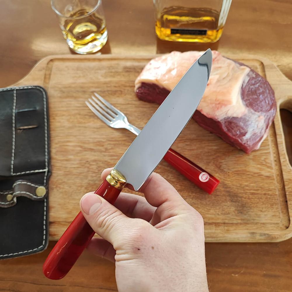 Kit Churrasco Garfo e Faca Internacional Talher Artesanal Aç