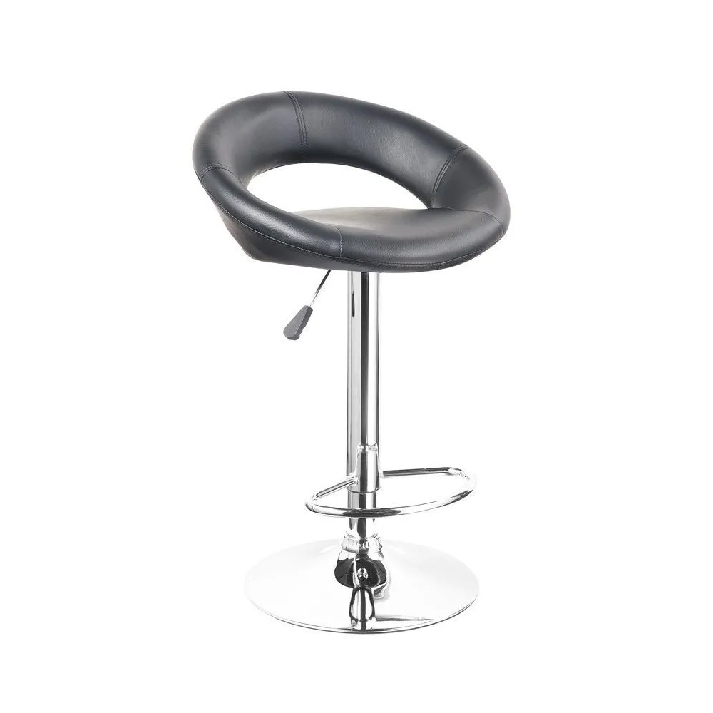 Banqueta Estofada Lux com Regulagem Preto - Facthus
