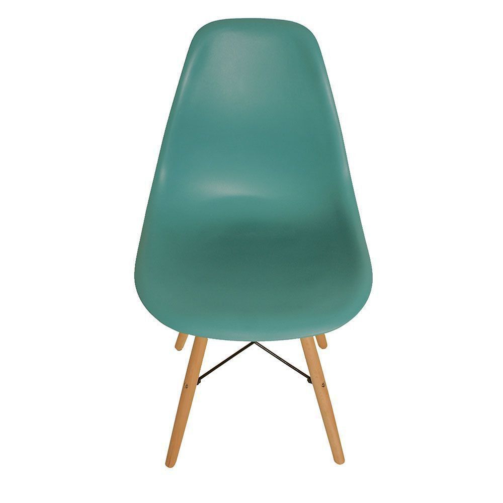 Cadeira Eiffel Charles Eames Base Madeira Sala de Jantar Verde Tiffany - SSX Multicoisas