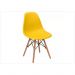 Cadeira Eiffel Charles Eames em ABS Amarela com Base de Madeira DSW