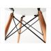 Cadeira Eiffel Charles Eames em ABS Branca com Base de Madeira DSW
