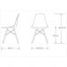 Cadeira Eiffel Charles Eames em ABS Branca com Base de Madeira DSW