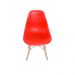 Cadeira Eiffel Charles Eames em ABS com Base de Madeira DSW Vermelho - Facthus