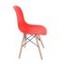 Cadeira Eiffel Charles Eames em ABS com Base de Madeira DSW Vermelho - Facthus