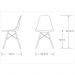 Cadeira Eiffel Charles Eames em ABS com Base de Madeira DSW Vermelho - Facthus