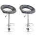 Kit 02 Banquetas Estofadas Lux com Regulagem Preto - Facthus
