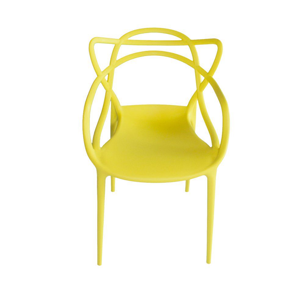 Kit 02 Cadeiras Decorativa Amsterdam Amarelo - Facthus