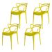 Kit 04 Cadeiras Decorativa Amsterdam Amarelo - Facthus