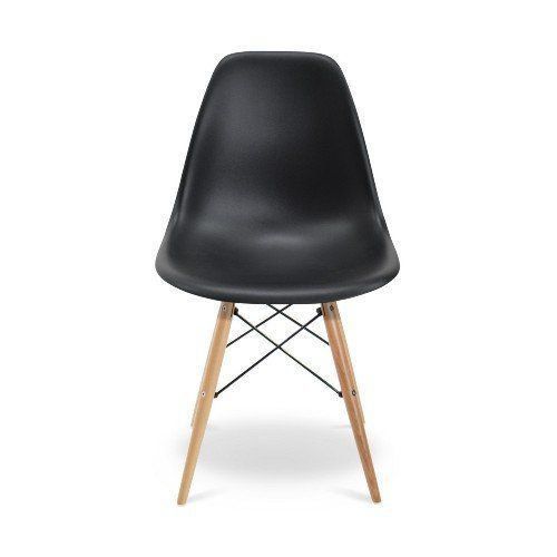 Kit 04 Cadeiras Eiffel Charles Eames Base Madeira Sala de Jantar Preto - SSX Multicoisas