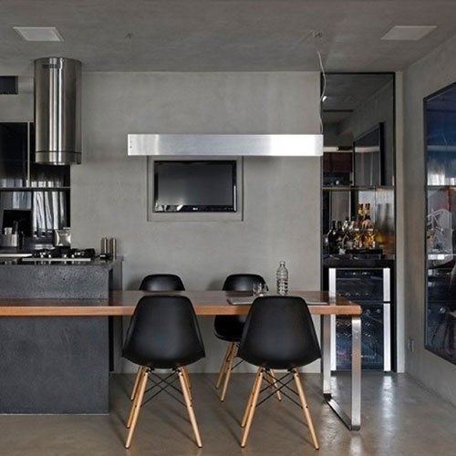 Kit 04 Cadeiras Eiffel Charles Eames Base Madeira Sala de Jantar Preto - SSX Multicoisas