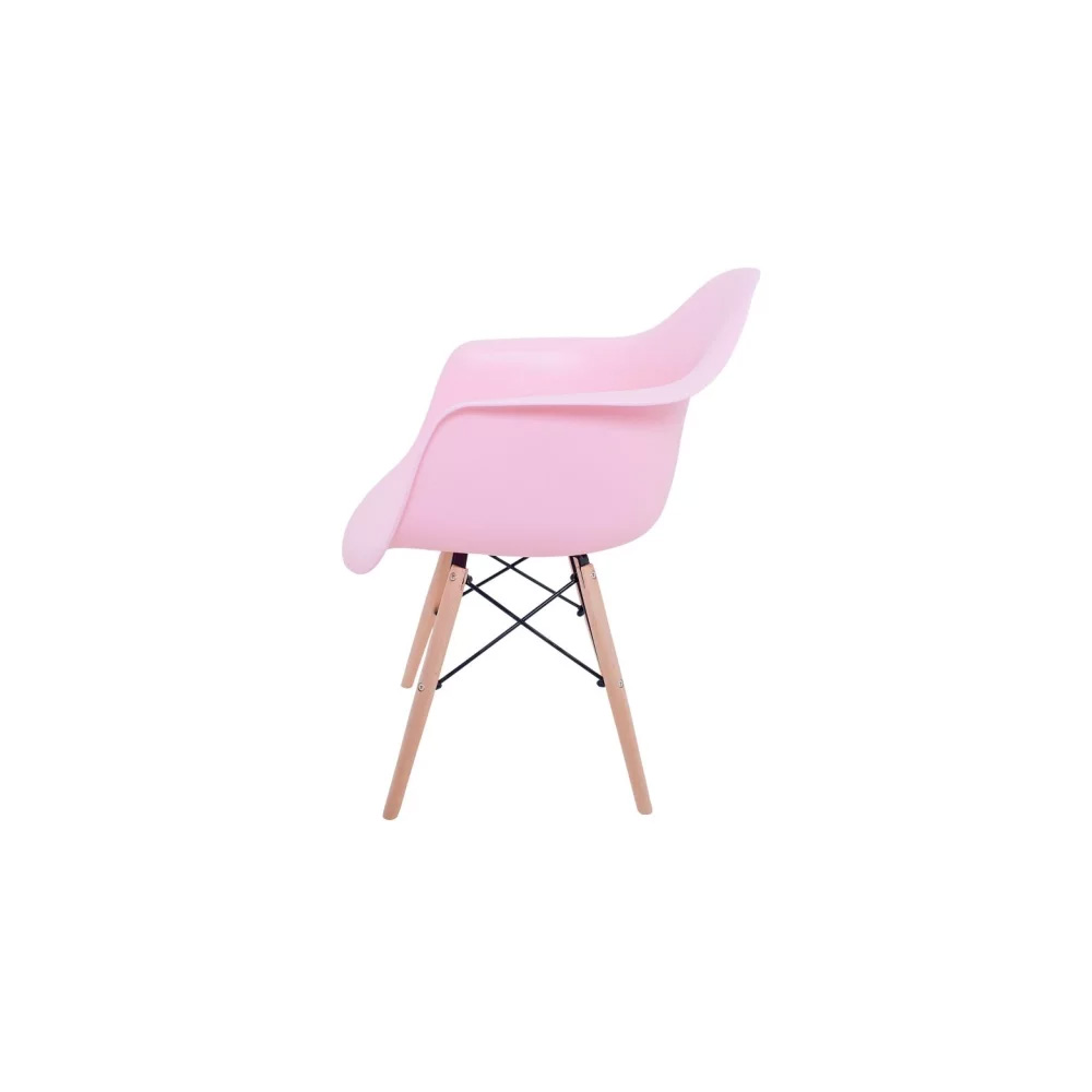 Kit 04 Cadeiras Eiffel Melbourne Rosa com Pés Palito em Madeira - SSX Multicoisas