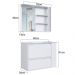 Gabinete De Banheiro 80cm Estela Branco Lavatório Espelheira com 1 Gavetão E Basculante
