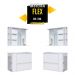 Gabinete De Banheiro 80cm Estela Branco Lavatório Espelheira com 1 Gavetão E Basculante