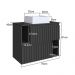 Gabinete De Banheiro Suspenso 75cm Luiza Grafite Cuba Branca e 2 Portas Basculante