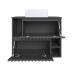 Gabinete De Banheiro Suspenso 75cm Luiza Grafite Cuba Branca e 2 Portas Basculante