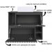 Gabinete De Banheiro Suspenso 75cm Luiza Grafite Cuba Branca e 2 Portas Basculante