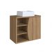 Gabinete Suspenso 70cm Laura Mel Cuba Branca Porta e 2 Prateleiras