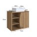 Gabinete Suspenso 70cm Laura Mel Cuba Branca Porta e 2 Prateleiras
