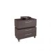 Gabinete Suspenso 80cm Alice Grafite com Balcão Cuba Preta 2 Gavetas Com 1 Basculante Para Banheiro