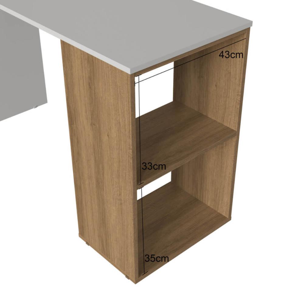 Mesa Escrivaninha 120cm Com Nicho Aberto Arenas Mel Faema