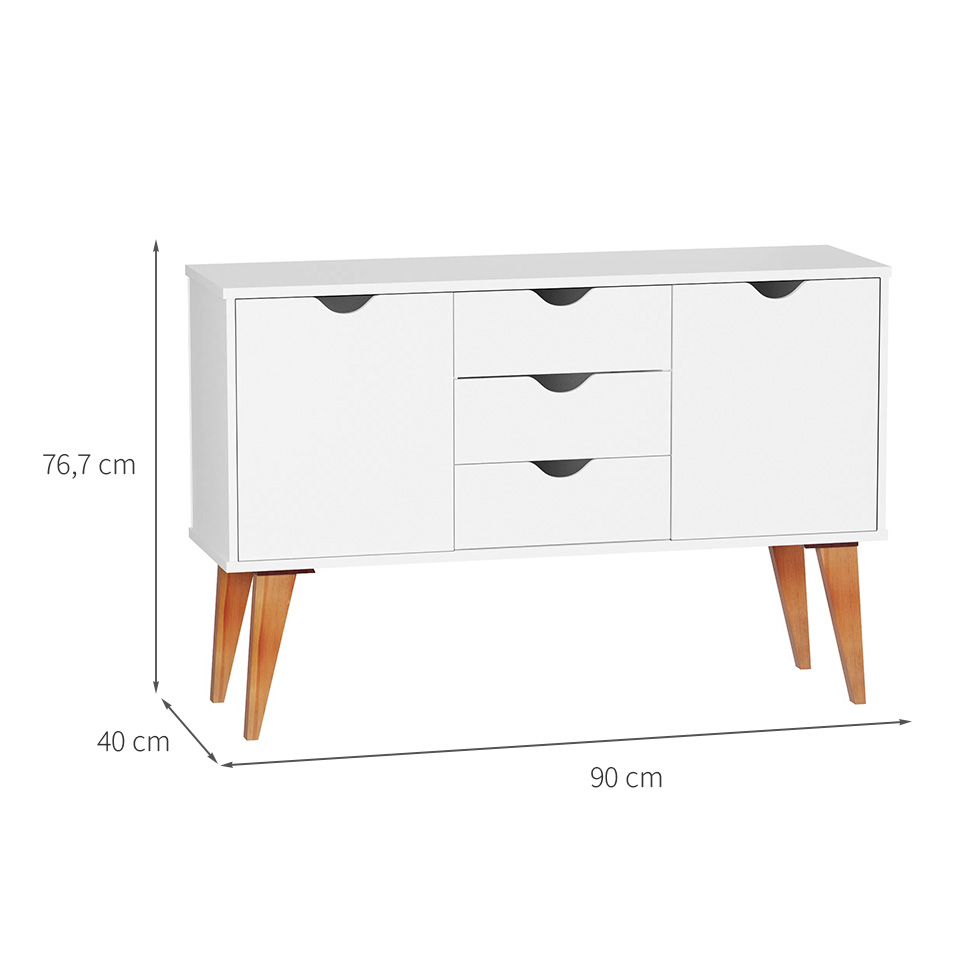 Cômoda Ipanema 4 GV Branca 90 cm