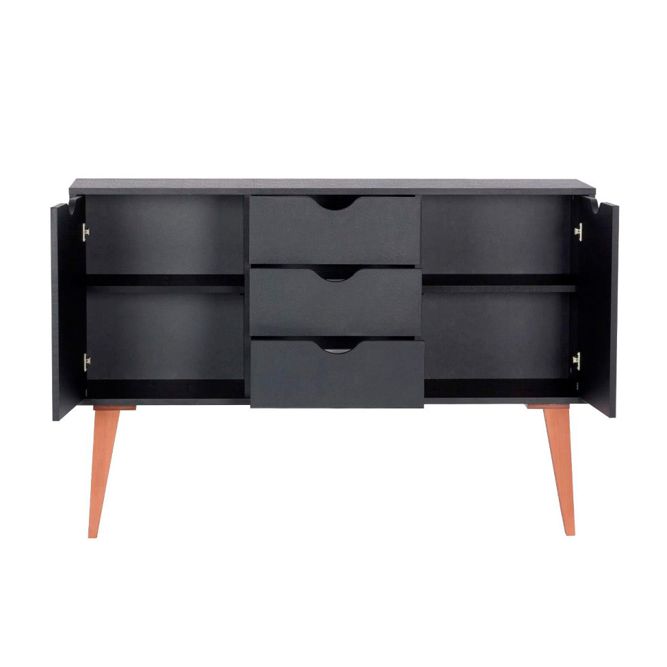 Cômoda Ipanema 4 GV Preta 90 cm