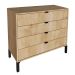 Cômoda Queens 4 Gavetas Amadeirada 90 cm