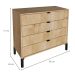 Cômoda Queens 4 Gavetas Amadeirada 90 cm