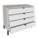 Cômoda Queens 4 Gavetas Branca 90 cm