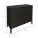 Cômoda Queens 4 Gavetas Preta 90 cm