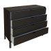 Cômoda Queens 4 Gavetas Preta 90 cm