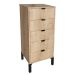 Cômoda Queens 5 Gavetas Amadeirada 40 cm