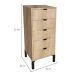Cômoda Queens 5 Gavetas Amadeirada 40 cm