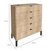 Cômoda Queens 5 Gavetas Amadeirada 90 cm