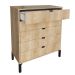 Cômoda Queens 5 Gavetas Amadeirada 90 cm