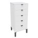Cômoda Queens 5 Gavetas Branca 40 cm