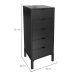 Cômoda Queens 5 Gavetas Preta 40 cm