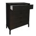 Cômoda Queens 5 Gavetas Preta 90 cm