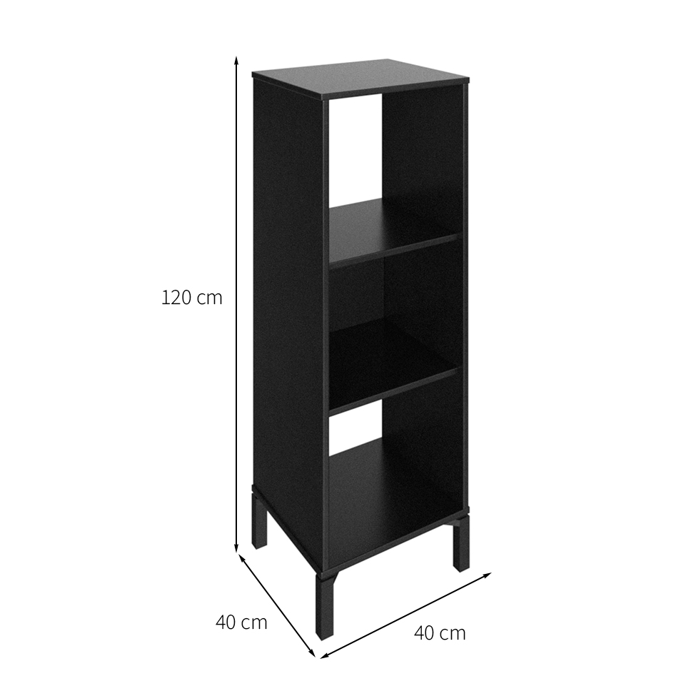 Estante Madison Preta 120x40 cm