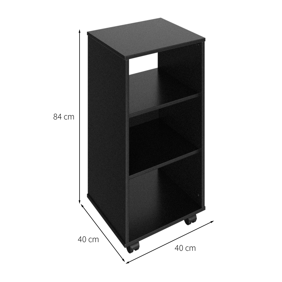 Estante Moma Preta 84x40 cm
