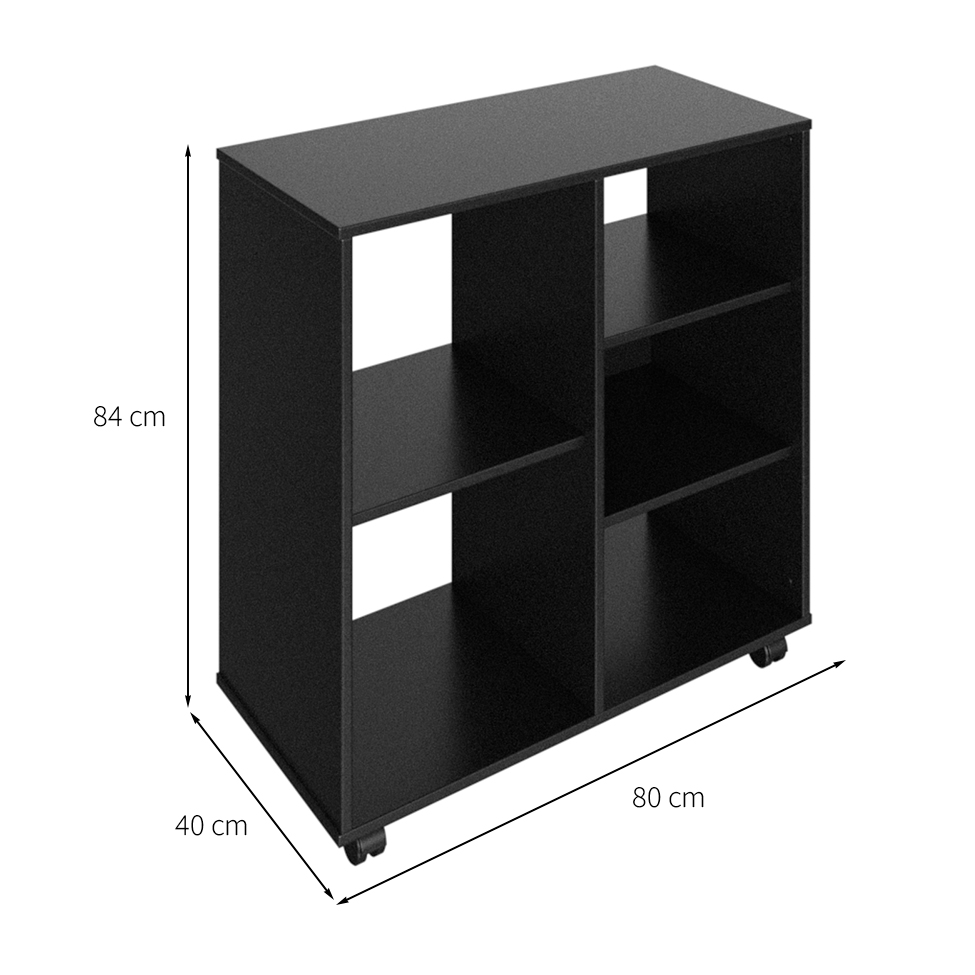 Estante Moma Preta 84x80 cm