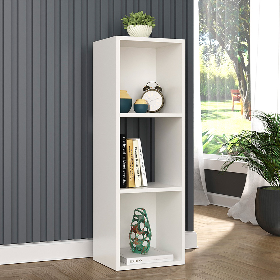Estante para Escritório Torre Branca 90 cm