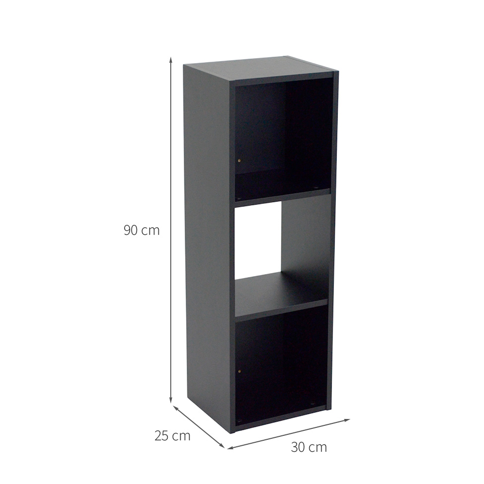 Estante para Escritório Torre Preta 90 cm