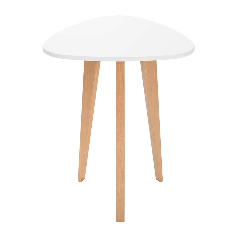 Mesa Lateral Triangular Munique Branca (63x62)