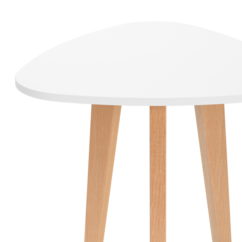 Mesa Lateral Triangular Munique Branca (63x62)