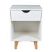 Mesa de Cabeceira Bilbo 1 Gaveta Branca